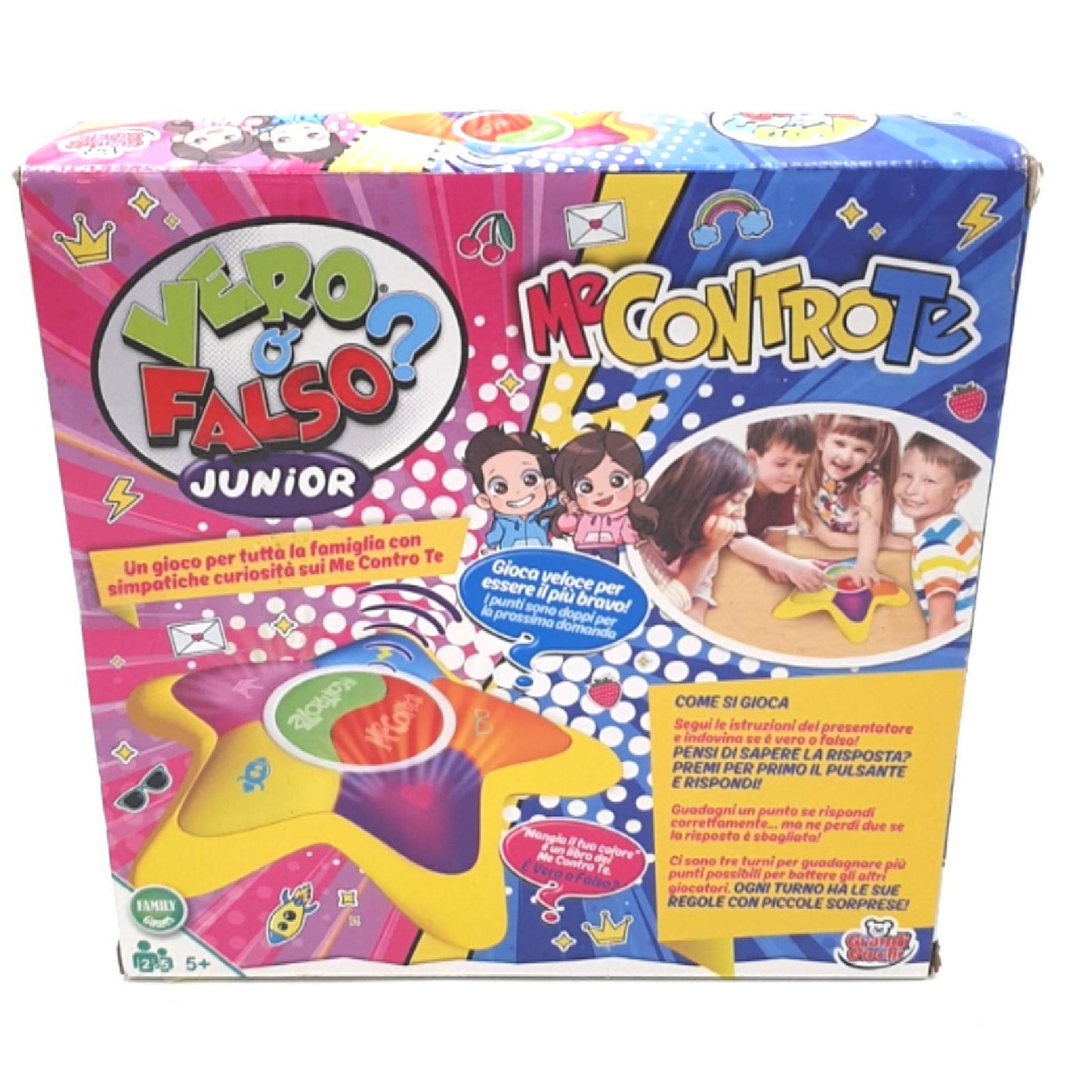 Grandi Giochi Gesellschaftsspiel Unterhaltung True or False Me Against You Spielspaß Herausforderung Kinder