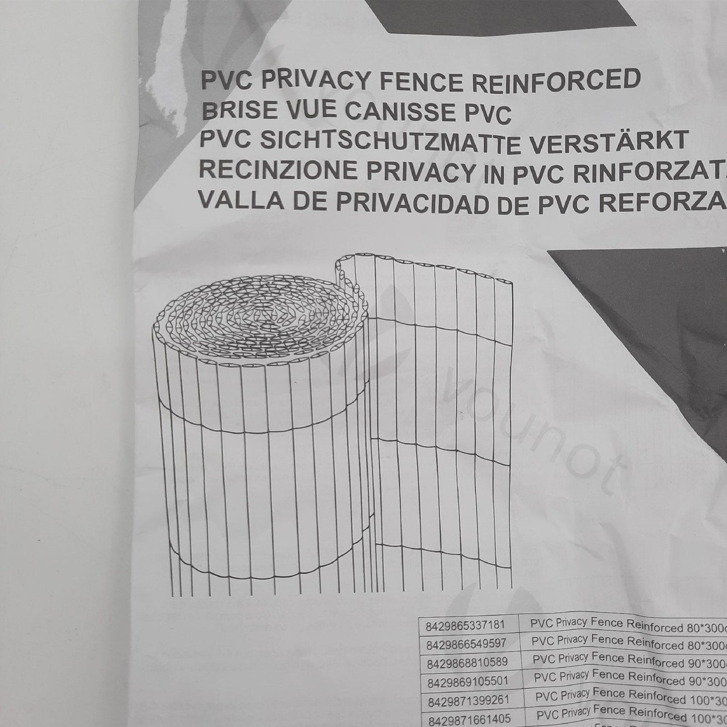 PVC Palisander Sichtschutz Zaun Garten Ultra verstärkt Doppelbefestigungsklammern langlebig robust