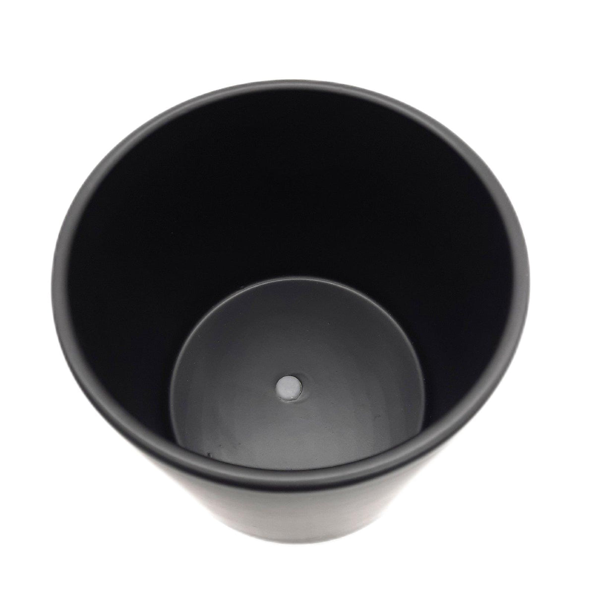 Amazon Basics Glatte Keramik-Pflanzgefäße  Rund   verschiedene Größen  3 Stück  5.2 cm  20.3 cm und 25.4 cm  Schwarz