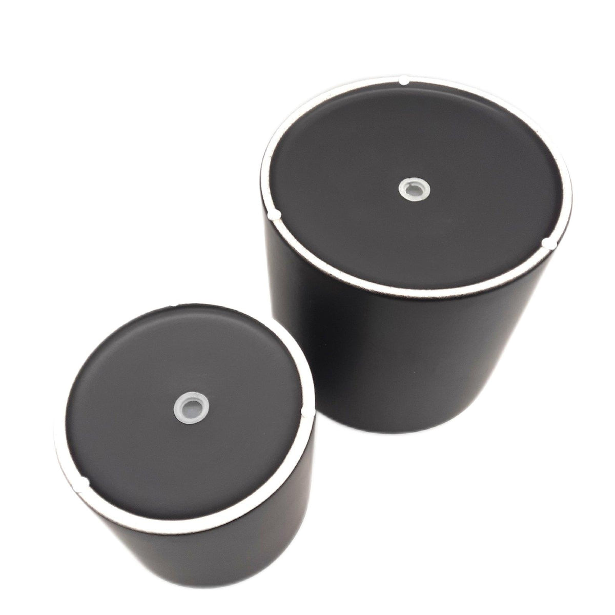 Amazon Basics Glatte Keramik-Pflanzgefäße  Rund   verschiedene Größen  3 Stück  5.2 cm  20.3 cm und 25.4 cm  Schwarz