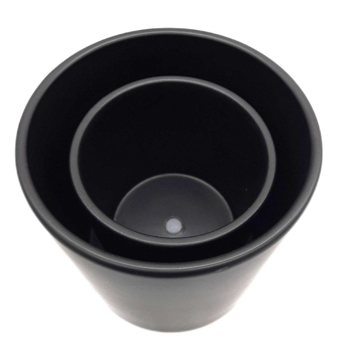 Amazon Basics Glatte Keramik-Pflanzgefäße  Rund   verschiedene Größen  3 Stück  5.2 cm  20.3 cm und 25.4 cm  Schwarz