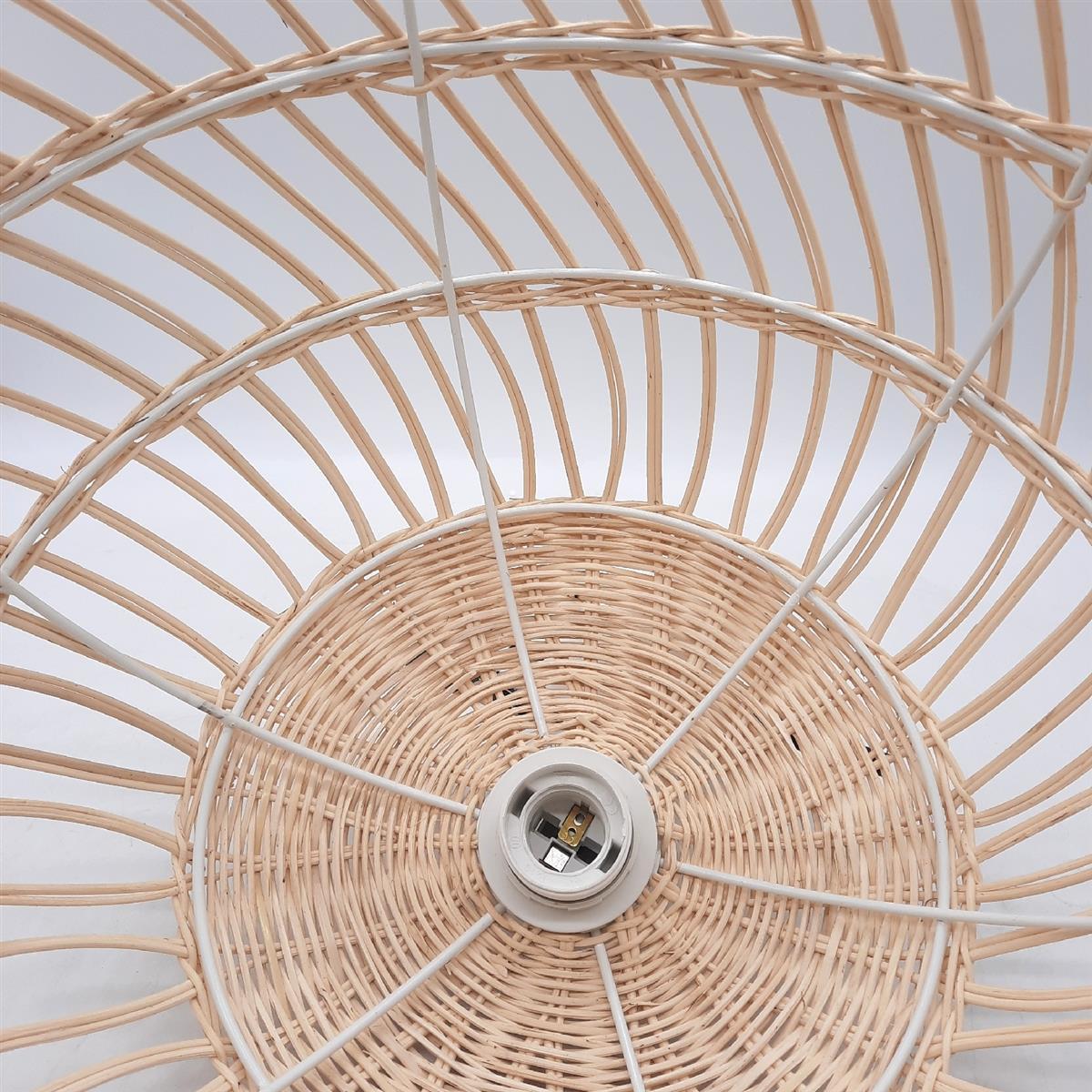 Lussiol Hängeleuchte Beleuchtung Saigon Rattan Design Skandinavisch Hygge Chic Innenbereich