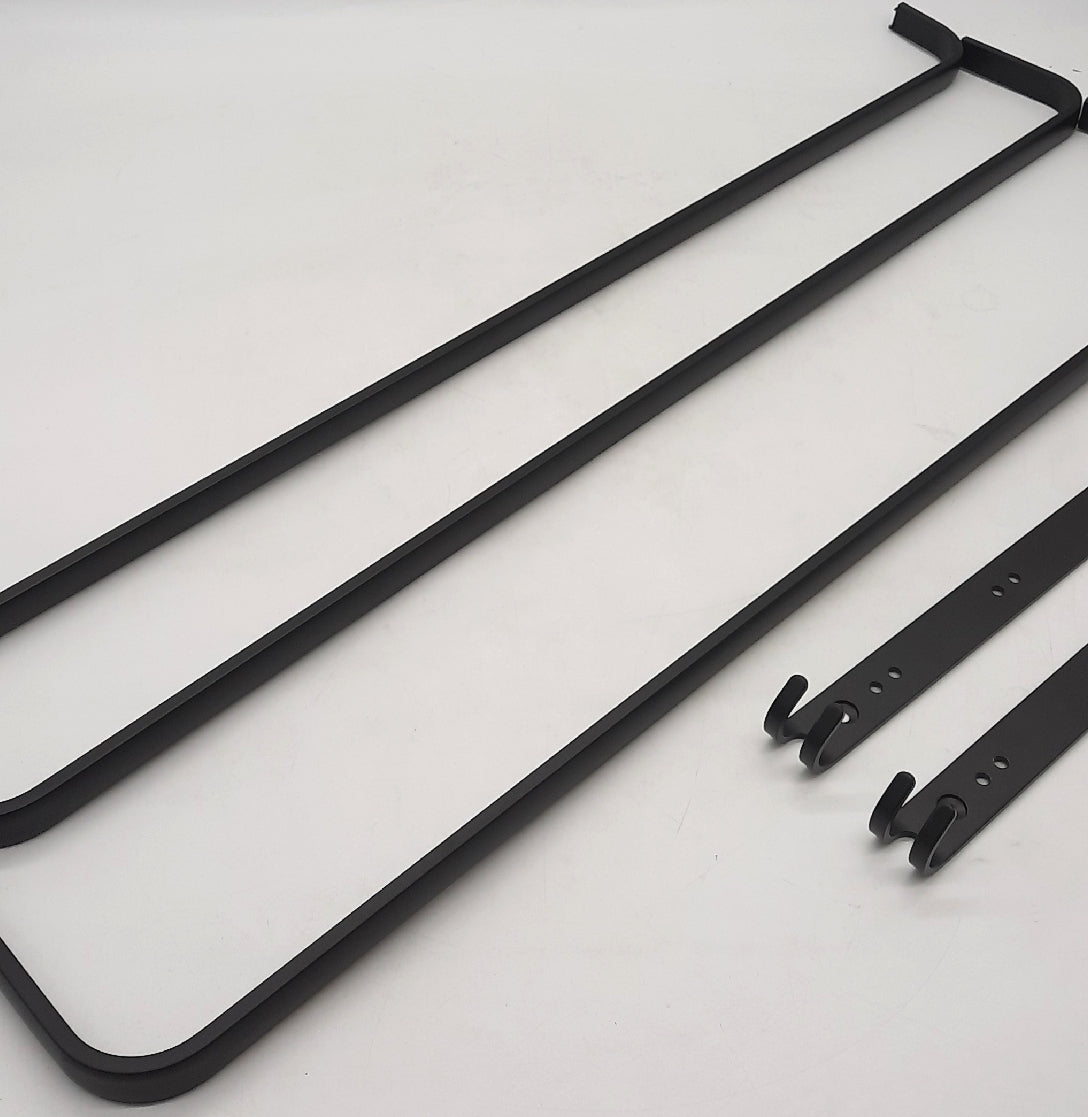Handtuchhalter Schwarz Badezimmer Zubehör Set 80CM Ohne Bohren Montage Badezimmerideen