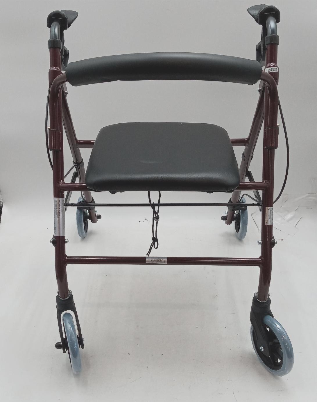Mobiclinic, Rollator, Escorial, Europ?ische Marke, Gehilfe f?r Senioren, Gehwagen, Faltbar und Leichtgewicht, H?henverstellbar, Korb, Aluminium, mit Gepolsterter Sitz mit R?ckenlehne, Bordeaux(83,56€)