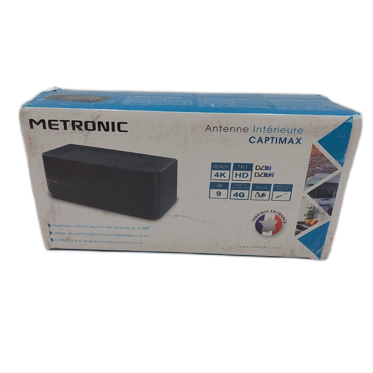 Metronic Zimmerantenne TV Empfang Passiv HD Captimax Schwarz Empfangsstark Empfangsantenne