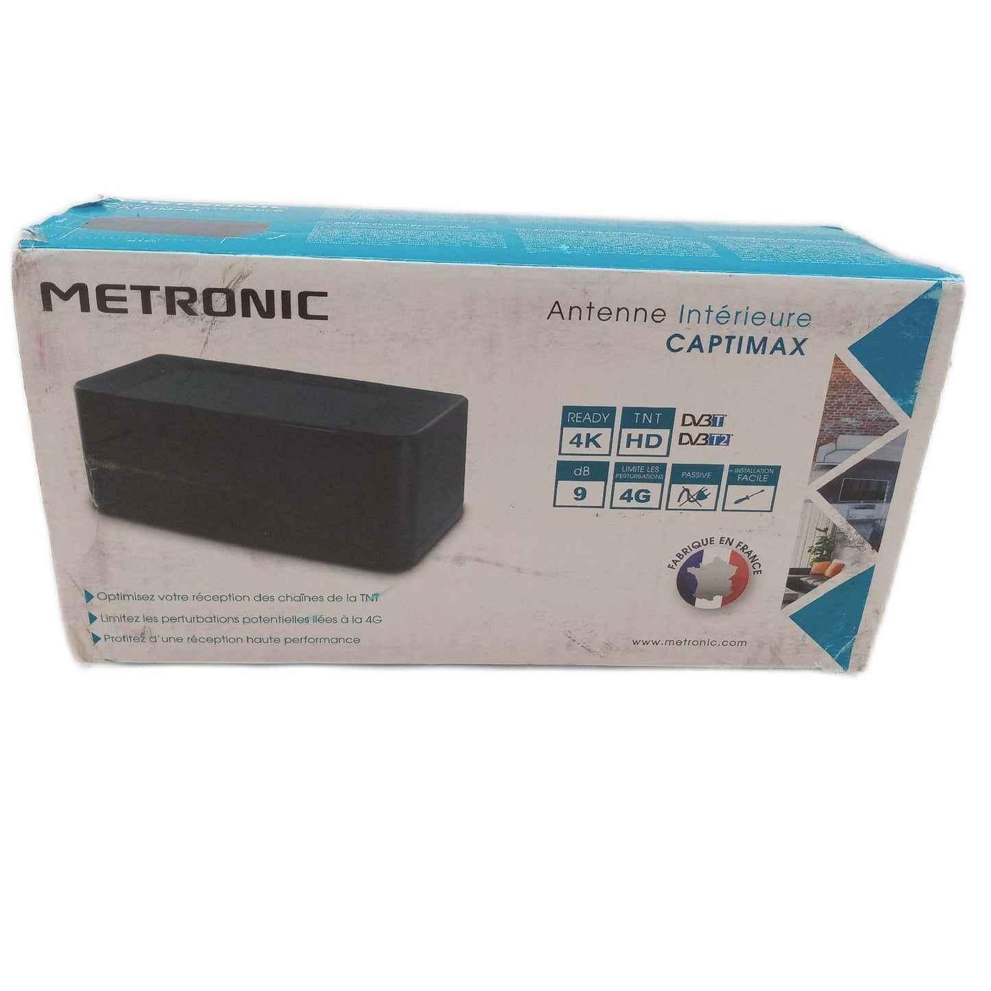 Metronic Zimmerantenne TV Empfang Passiv HD Captimax Schwarz Empfangsstark Empfangsantenne