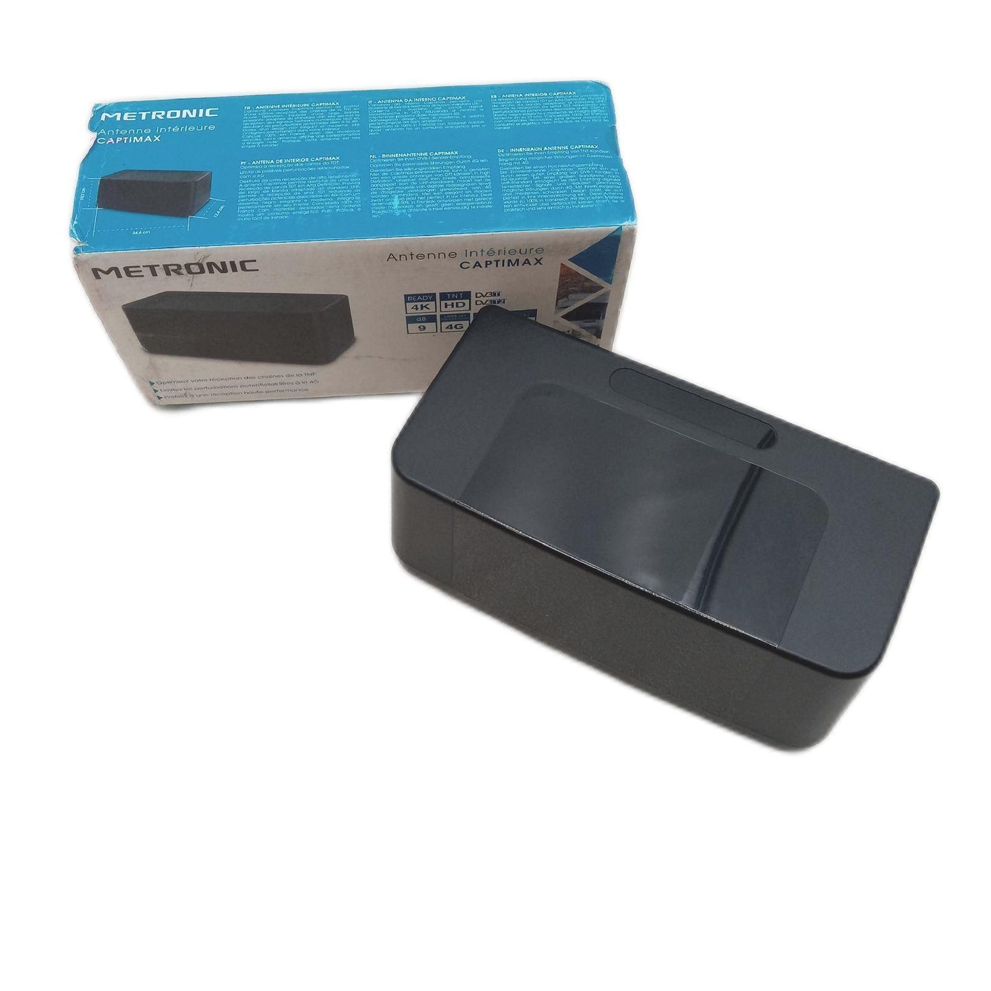 Metronic Zimmerantenne TV Empfang Passiv HD Captimax Schwarz Empfangsstark Empfangsantenne