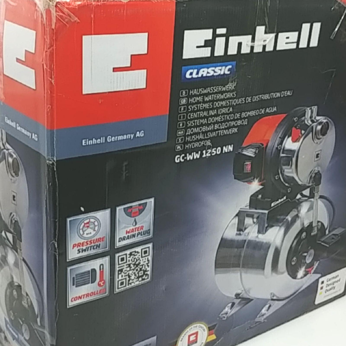 Einhell Hauswasserwerk Gartenpumpen Bewaesserung GC WW 1250 Leistungsstark