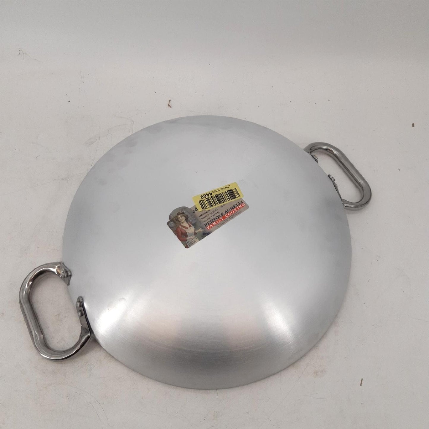 Pentole Agnelli FAMA10SEL40 Select Pan Aluminiumpfanne, 2 Edelstahlgriffe, 40 cm, Silber