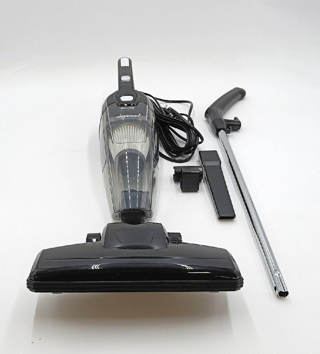 Amazon Basics Stielstaubsauger, 2-in-1-Gerät mit Kabel, ECO-Motor, HEPA-Filter, geringes Gewicht, Schwarz