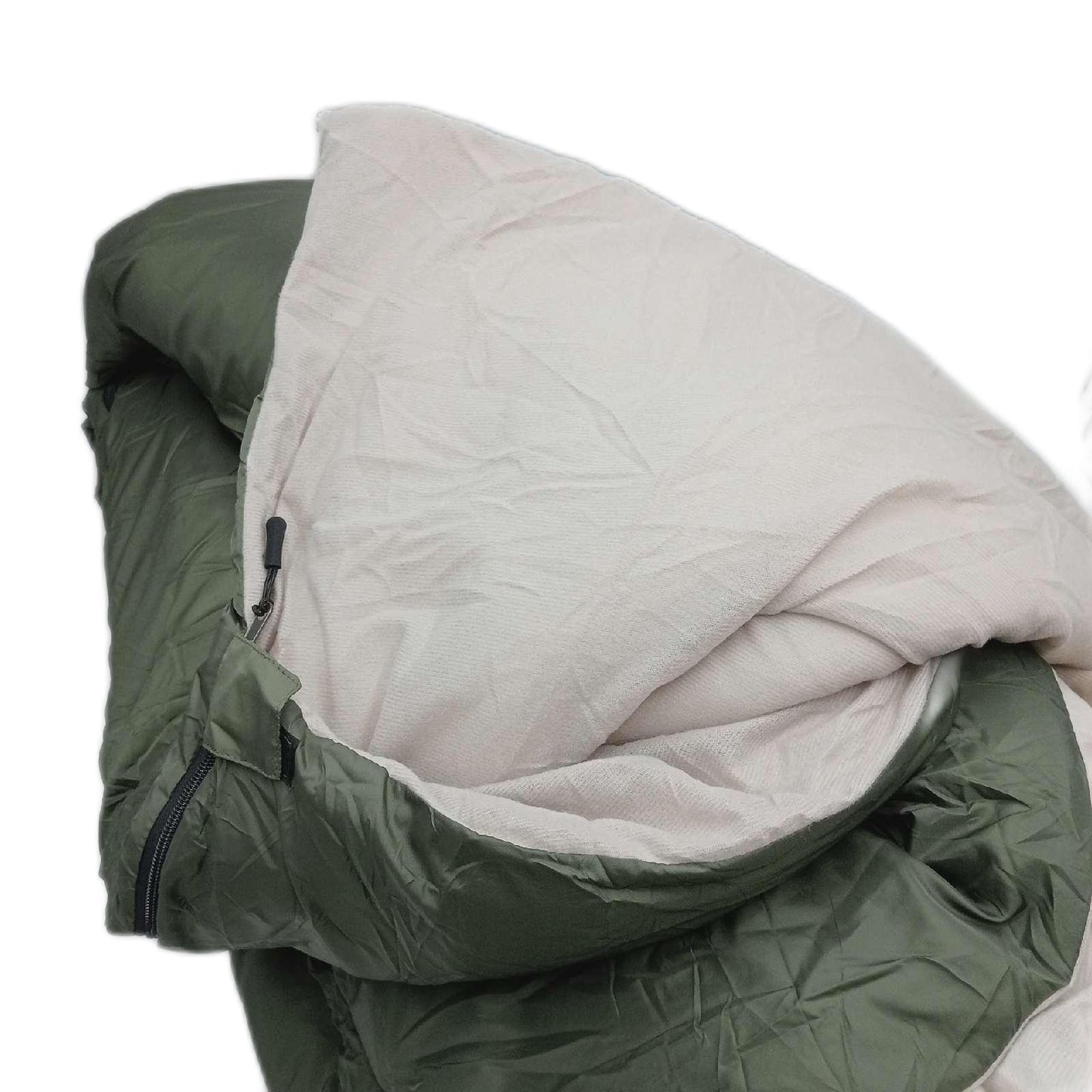 Amazon Basics Schlafsack Camping und Outdoor Queensize Double olivgrün warm und komfortabel für