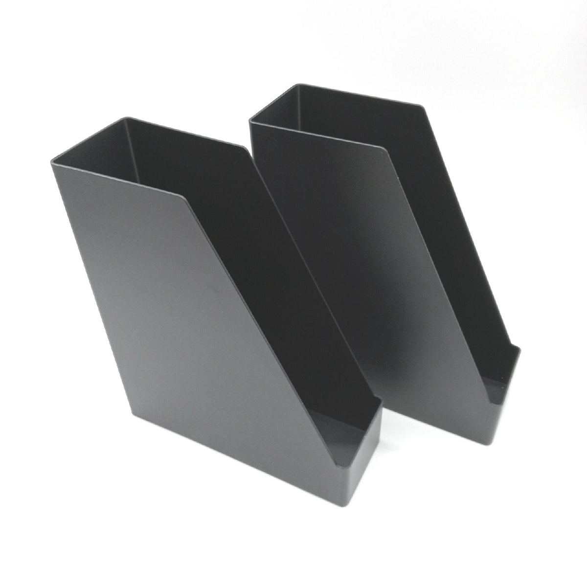 Amazon Basics Plastik Organizer Zeitschriftenhalter Schwarz 2 Stück