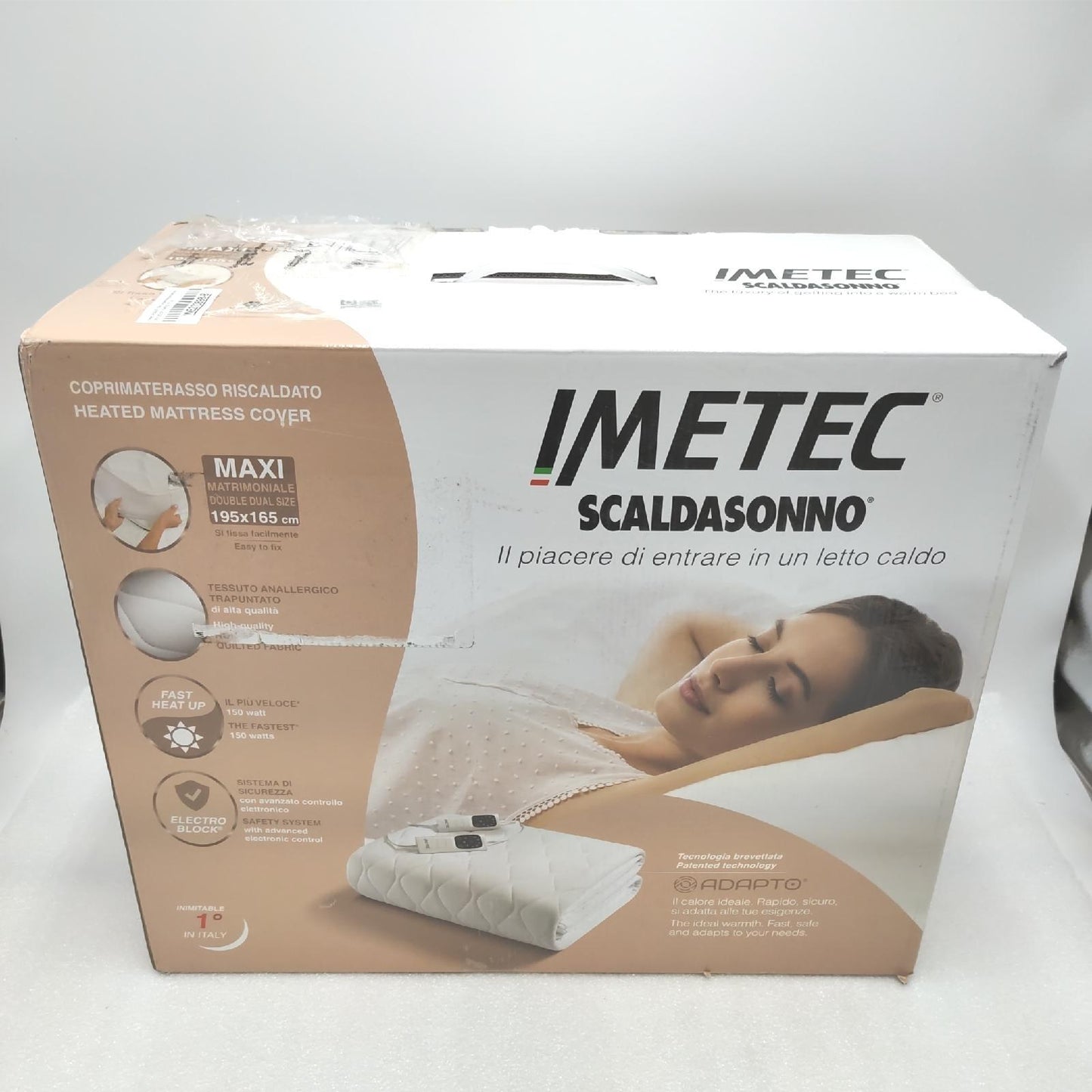 Imetec Adapto maxi Doppelmatratzenbezug 195x165 cm Niedrig (161,25)