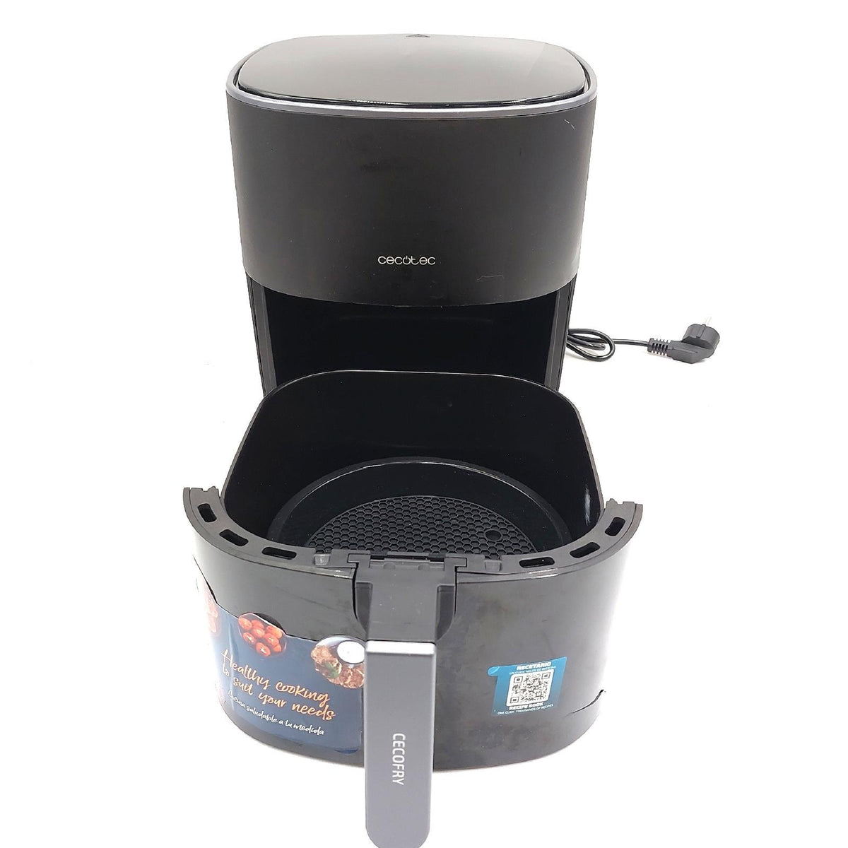Cecotec Heißluftfritteuse ohne Öl 6 5L Cecofry Fantastik 6500 Pack. 1700W  PerfectCook-Technologie  12 Kochmodi  Touchscreen  Temperatur einstellbar 80-200ºC  Kochzeit bis zu 60 min  Silikon-Zubehör