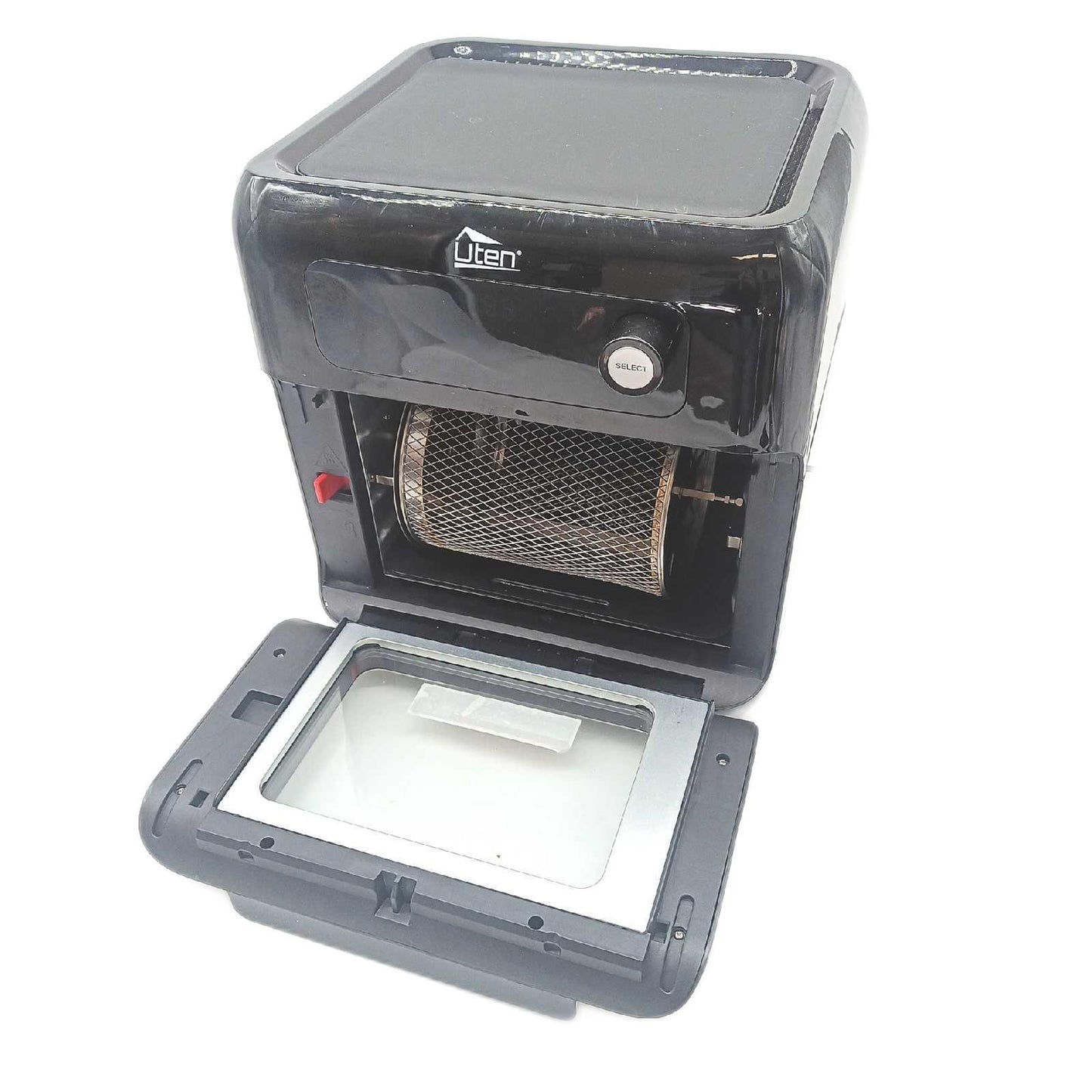 Heißluftfritteuse,10L Air fryer Fritteuse,Uten XXL Heißluft-ofen,12 in 1 Heissluftfritteuse mit digitalen LED-Display, 6 Zubehör & Rezeptbuch, Edelstahl,1500W