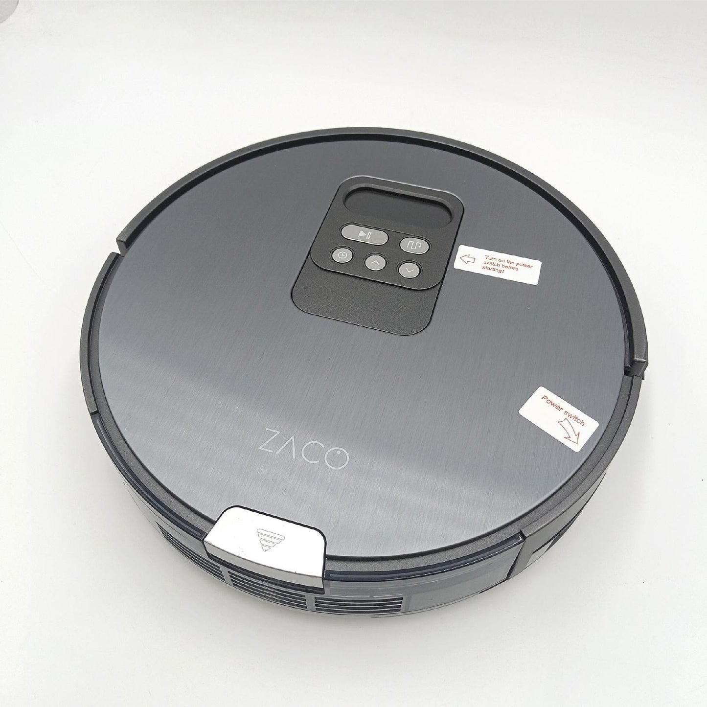 ZACO V80 Saugroboter mit Wischfunktion, intelligente Navigation, automatischer Staubsauger Roboter, 2in1 Wischen oder Staubsaugen, für Hartböden, Fallschutz, mit Ladestation, ideal für Tierhaare, Grau