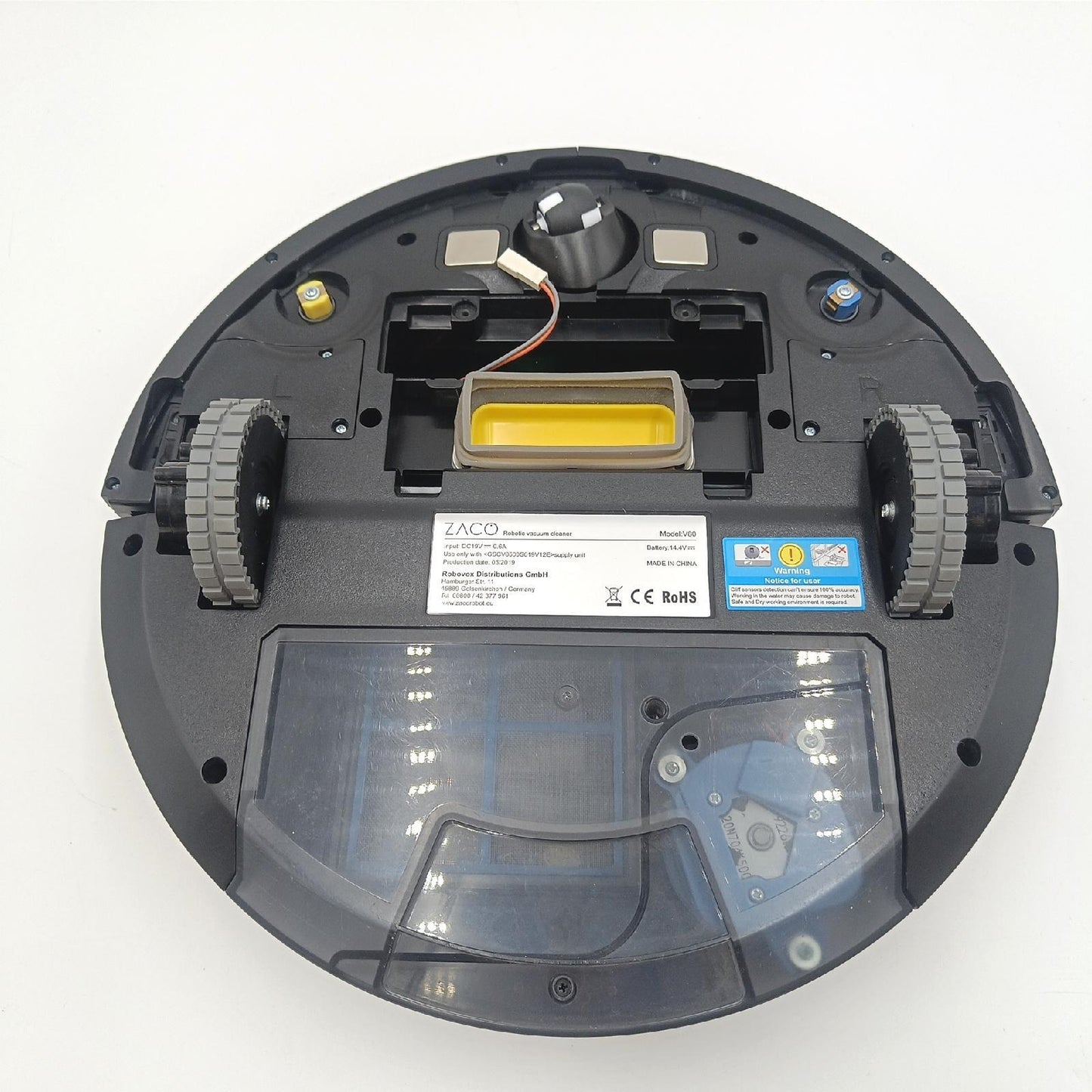 ZACO V80 Saugroboter mit Wischfunktion, intelligente Navigation, automatischer Staubsauger Roboter, 2in1 Wischen oder Staubsaugen, für Hartböden, Fallschutz, mit Ladestation, ideal für Tierhaare, Grau