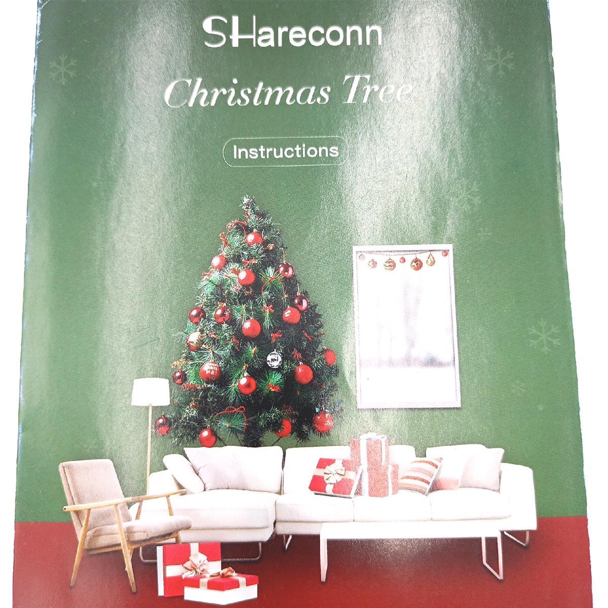 Shareconn Premium Künstlicher Weihnachtsbaum mit Stabilem Ständer mit 1178 Spitzen und 330 Beleuchtung LED, Tannenbaum inkl. Metall Christbaum Ständer 6.5ft