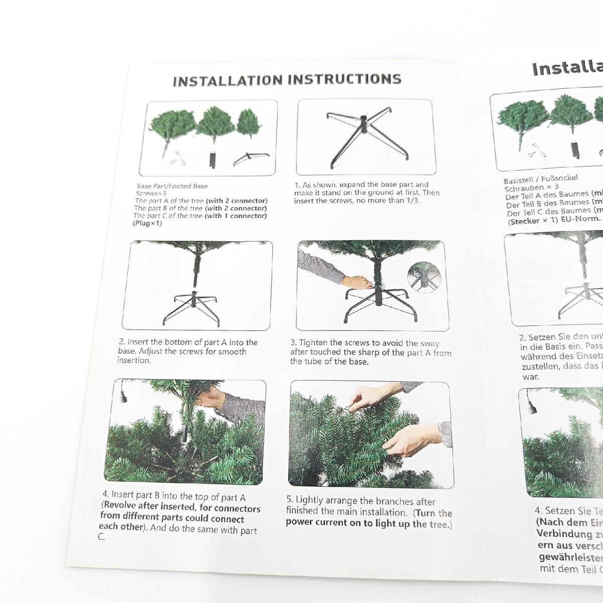 Shareconn Premium Künstlicher Weihnachtsbaum mit Stabilem Ständer mit 1178 Spitzen und 330 Beleuchtung LED, Tannenbaum inkl. Metall Christbaum Ständer 6.5ft
