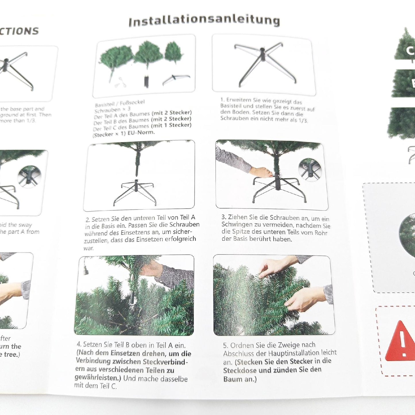 Shareconn Premium Künstlicher Weihnachtsbaum mit Stabilem Ständer mit 1178 Spitzen und 330 Beleuchtung LED, Tannenbaum inkl. Metall Christbaum Ständer 6.5ft