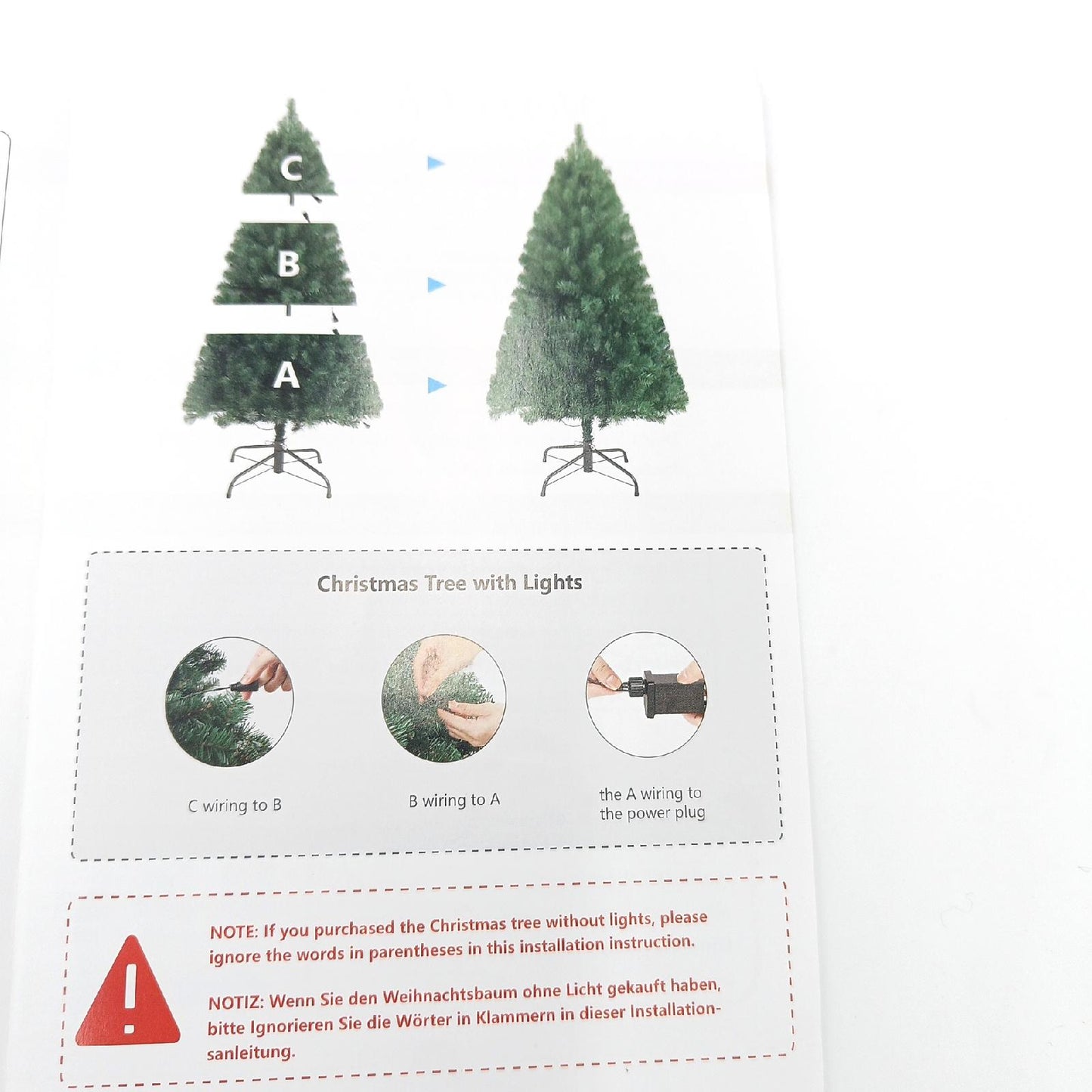 Shareconn Premium Künstlicher Weihnachtsbaum mit Stabilem Ständer mit 1178 Spitzen und 330 Beleuchtung LED, Tannenbaum inkl. Metall Christbaum Ständer 6.5ft