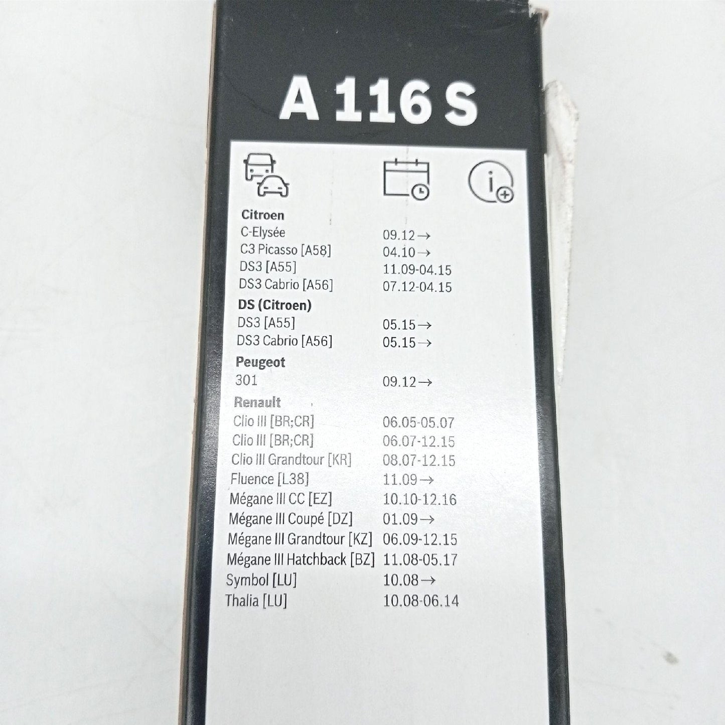 Bosch Flachwischerblätter Autoteile Aerotwin A116S Länge 600