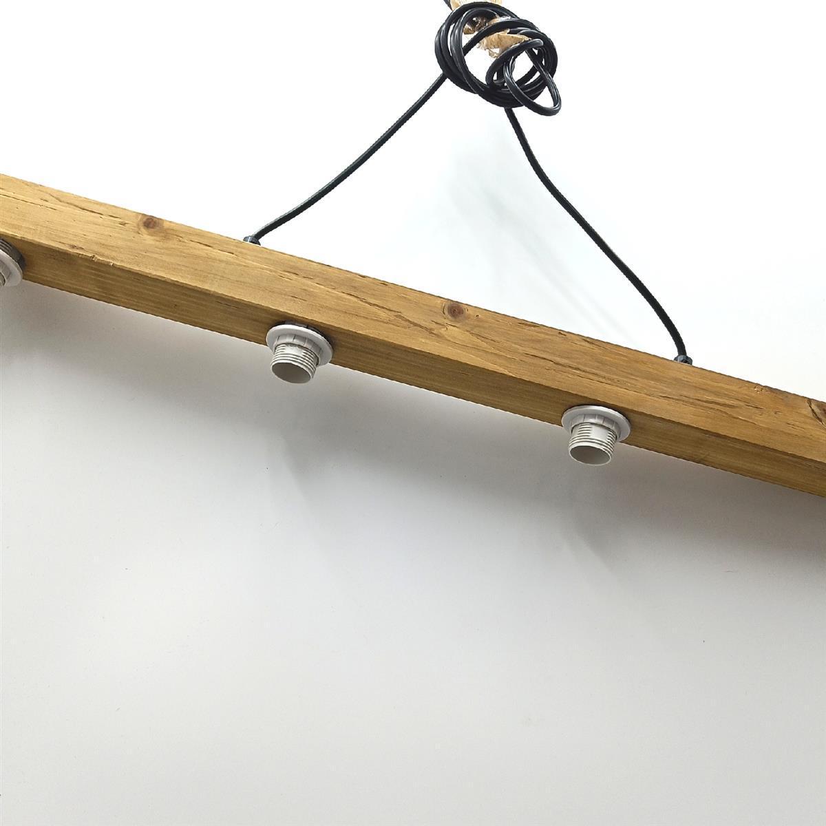 Reality Leuchten Pendelleuchte Beleuchtung Cameron R30654001 Holz Metall Stoffschirm exklusiv