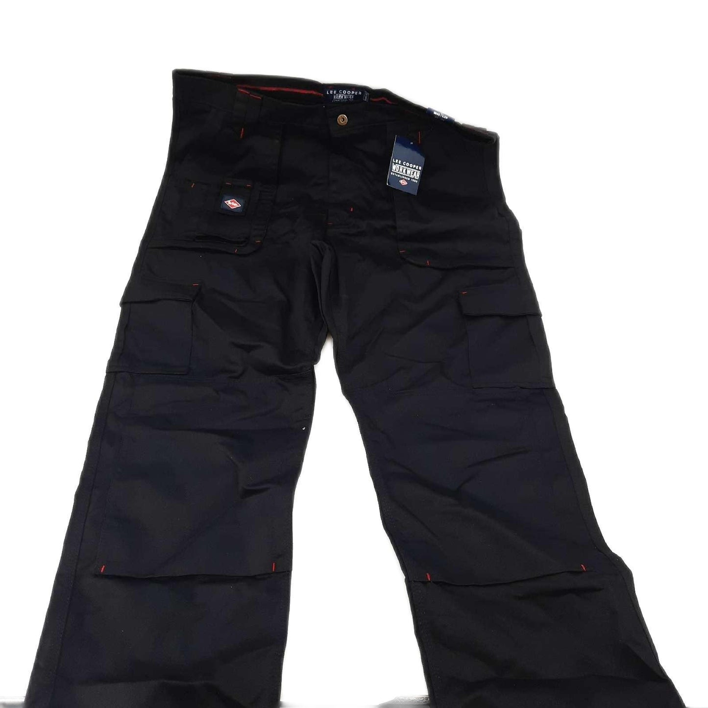 Lee Cooper Cargohose Arbeitskleidung Herren LCPNT206 Multi Taschen Strapazierfähig Schwarz