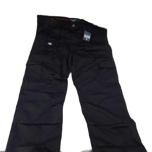 Lee Cooper Cargohose Arbeitskleidung Herren LCPNT206 Multi Taschen Strapazierfähig Schwarz