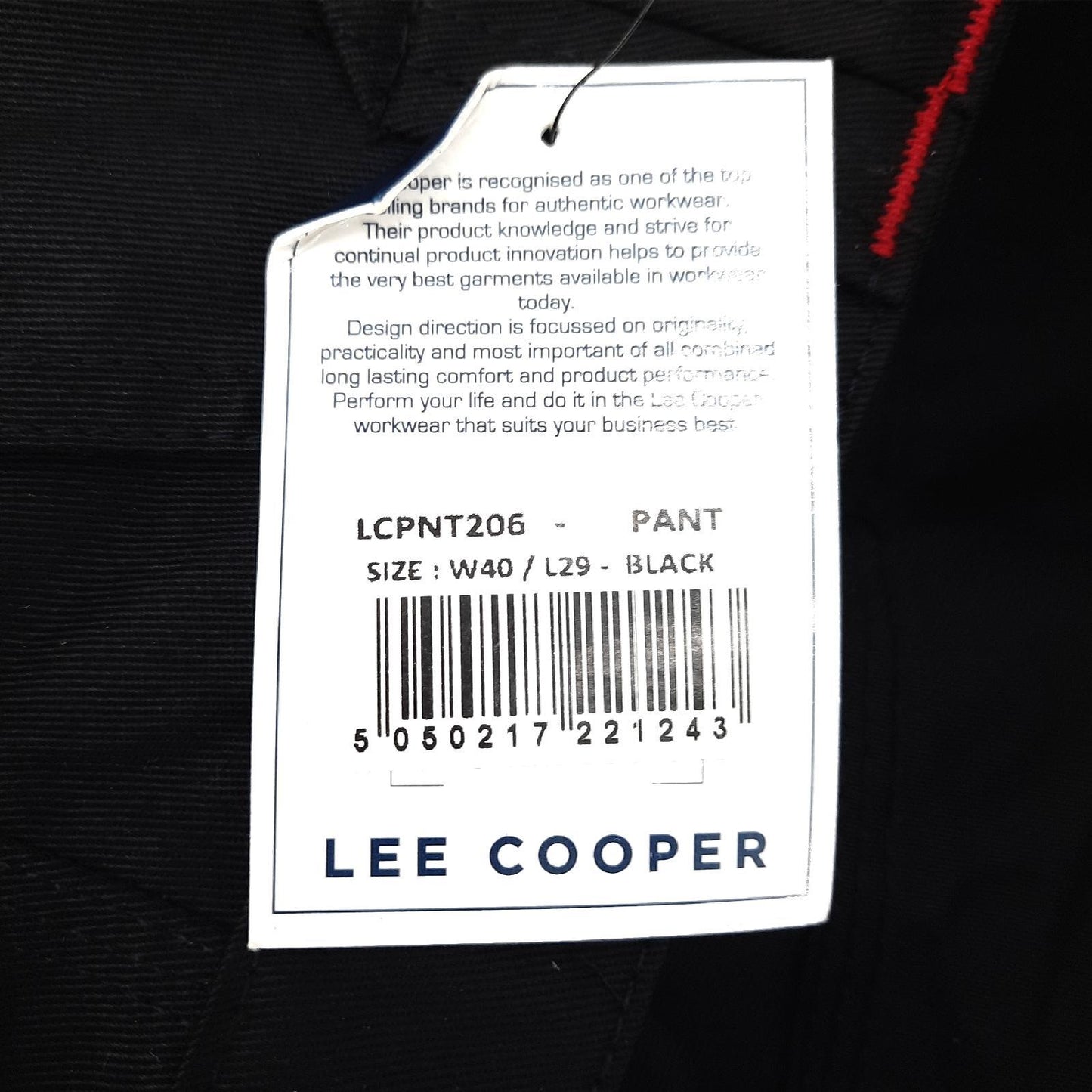 Lee Cooper Cargohose Arbeitskleidung Herren LCPNT206 Multi Taschen Strapazierfähig Schwarz