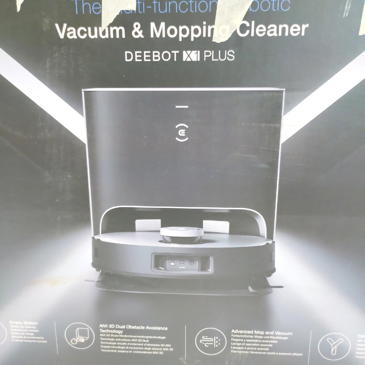 ECOVACS Saug Wischroboter Haushalt DEEBOT X1 Plus automatische Entleerungsstation leistungsstark groß für saubere Böden