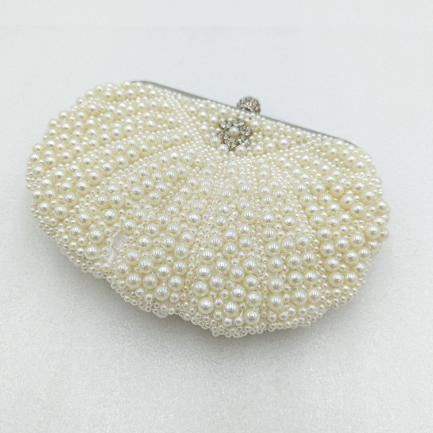 BAIGIO Elegante Damen Clutch Perlen Abendtasche Diamant Ketten kleine Perlen