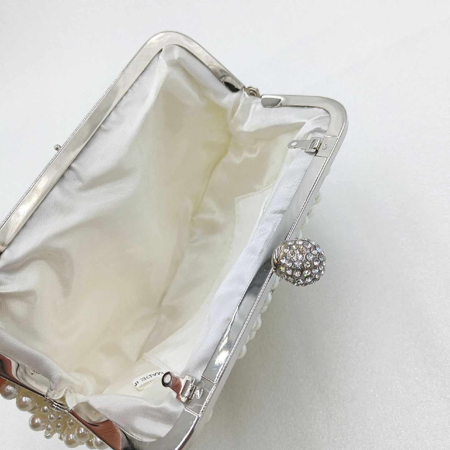 BAIGIO Elegante Damen Clutch Perlen Abendtasche Diamant Ketten kleine Perlen