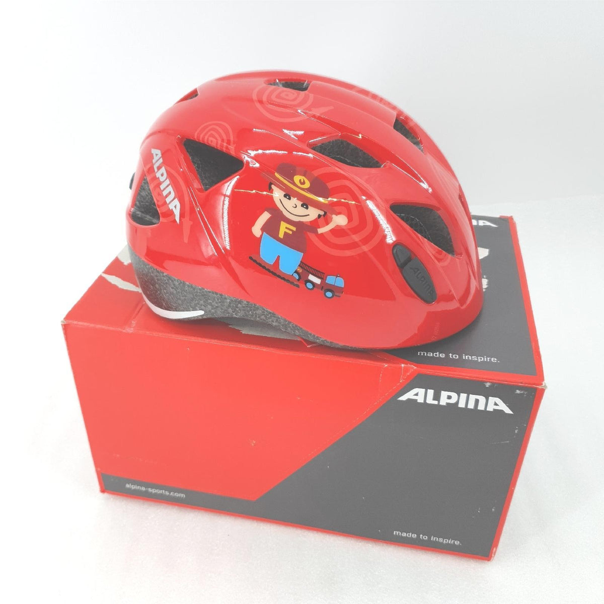 ALPINA XIMO Kinderfahrradhelm Feuerwehrmann Gloss 45 49 cm Unisex Kinderhelm