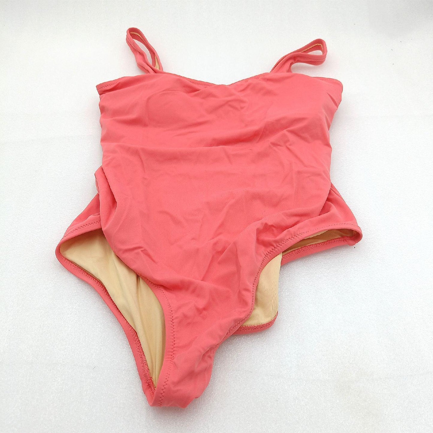 Amazon Essentials Badeanzug Damen Badebekleidung Lachsrosa Rundhalsausschnitt Komfort
