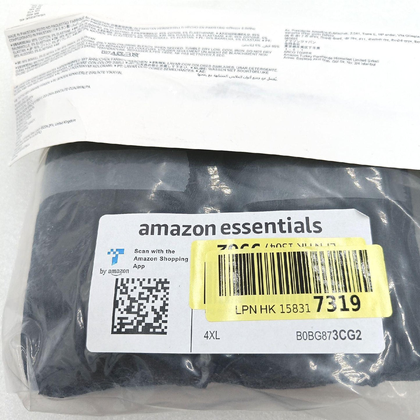 Amazon Essentials Herren Boxershorts Unterwäsche Große Größen 4XL Komfort Alltag 5er Pack