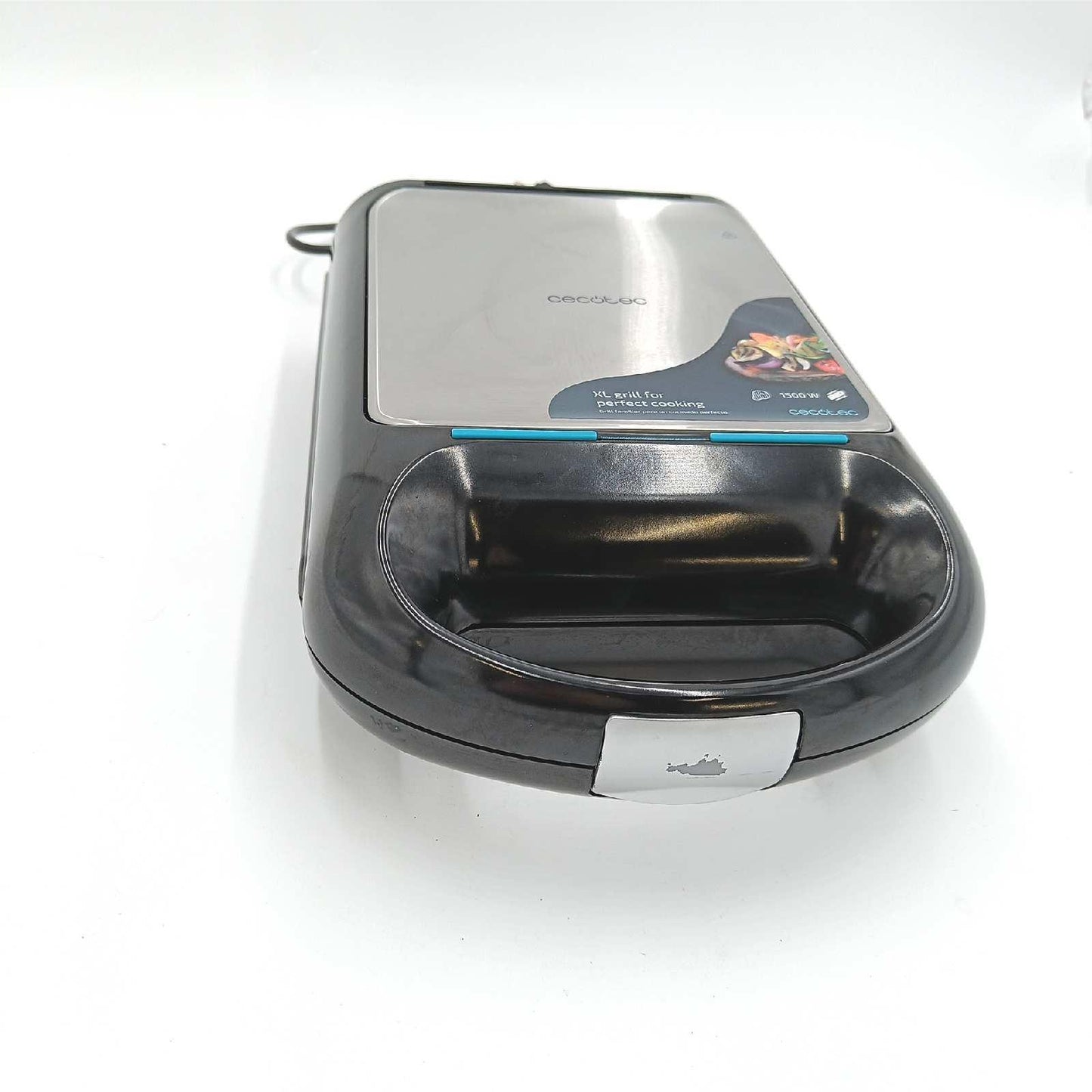 Cecotec Sandwichmaker Rock'nToast Family Grill. 1500 W, Grillplatte, Antihaftbeschichtung, 180º Drehmechanismus, Schnelles Aufheizen, Edelstahl-Finish