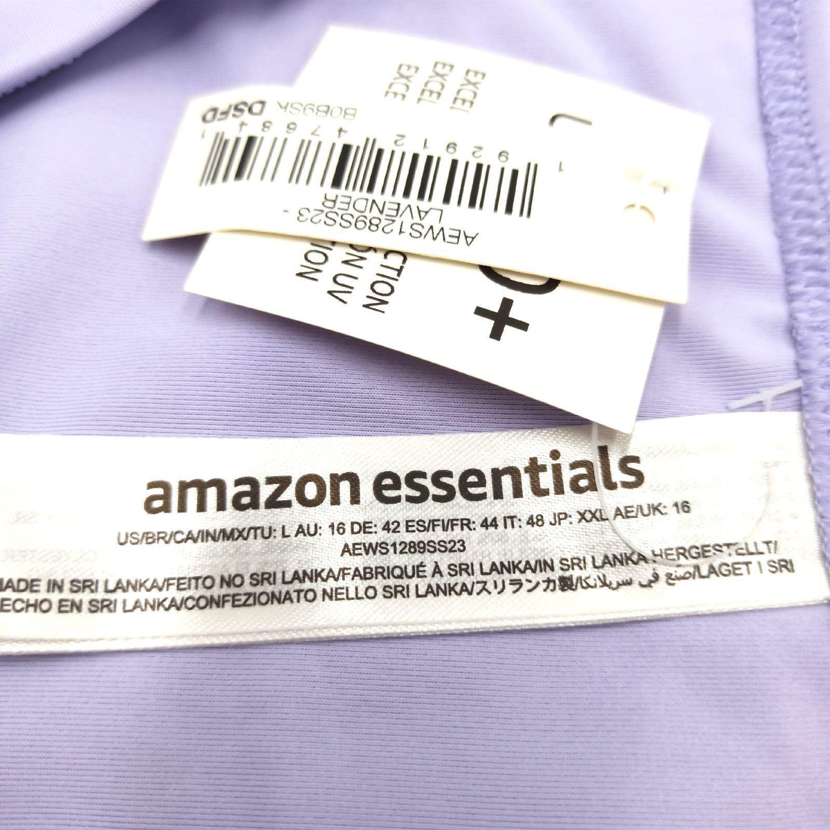 Amazon Essentials Damen Badehose mit hoher Taille erhältlich in Übergröße  Lavendel  42