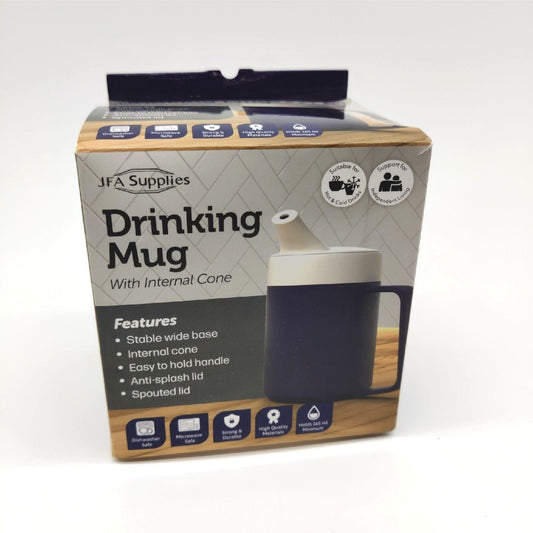 JFA Supplies Trinkbecher Haushaltswaren 165 ml Auslaufsicher Blau Griff Ergonom