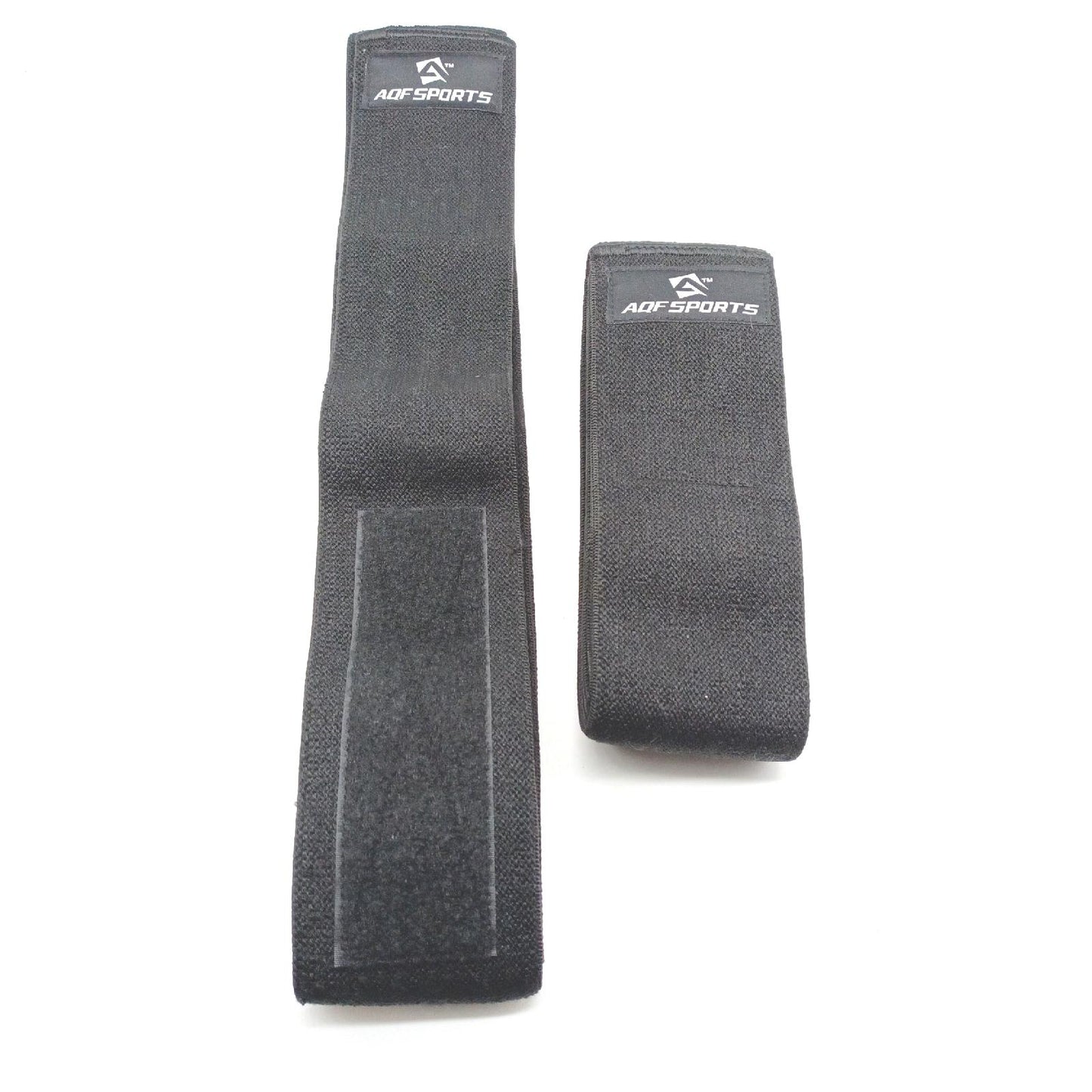 AQF Knäomslag tyngdlyftningsbandage slitstarkt elastiskt stödremmar skydd styrklyft, knäböjning (svart 198 cm)