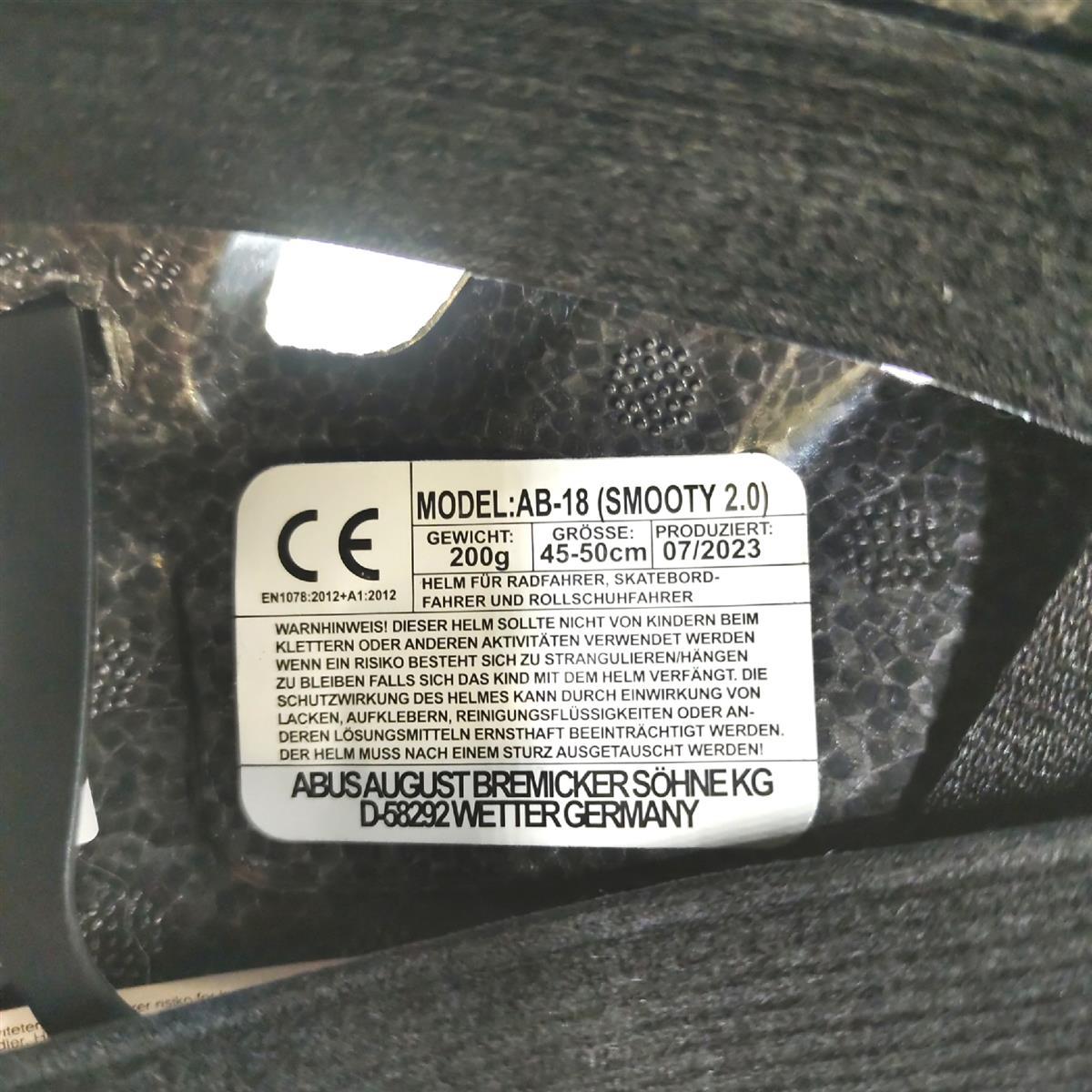 Abus Kinderhelm Fahrradhelm Sicherheitsausrüstung Smooty 2 0 Blau Raketenmuster passend für Kleinkinder Beifahrersitz