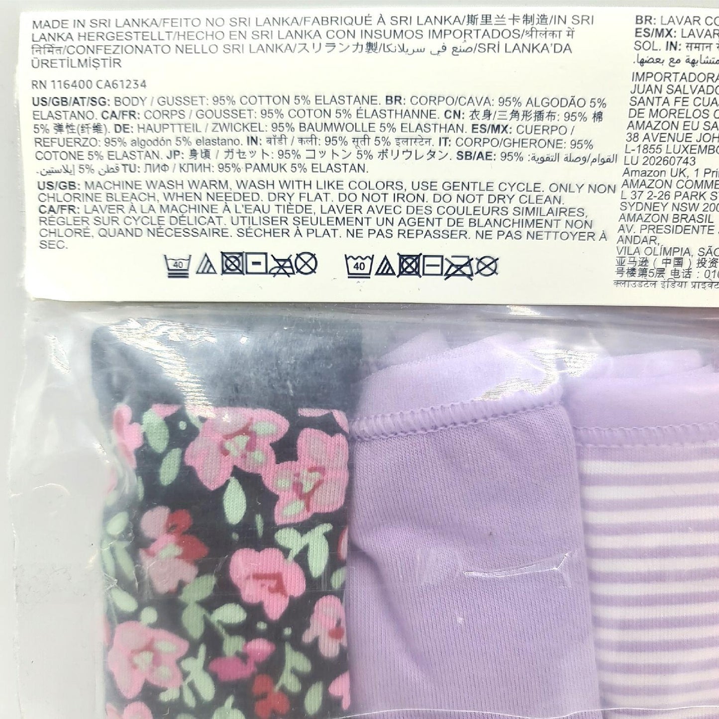 Amazon Essentials Bikinihose Damen Badebekleidung 6er Pack Blau Lila Rosa Schwarz Mehrfar