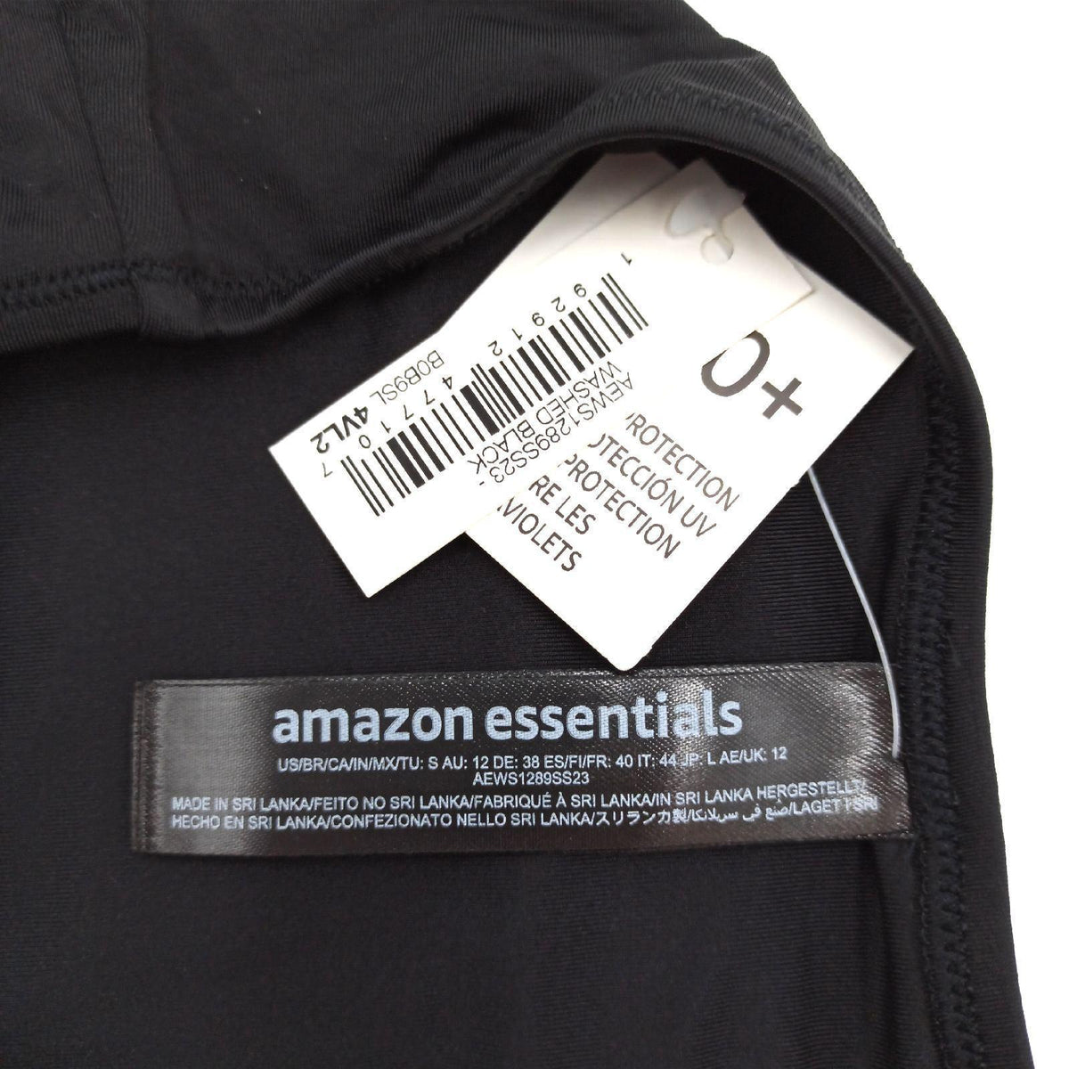 Amazon Essentials Damen Badehose mit hoher Taille erhältlich in Übergröße  Verwaschenes Schwarz  38