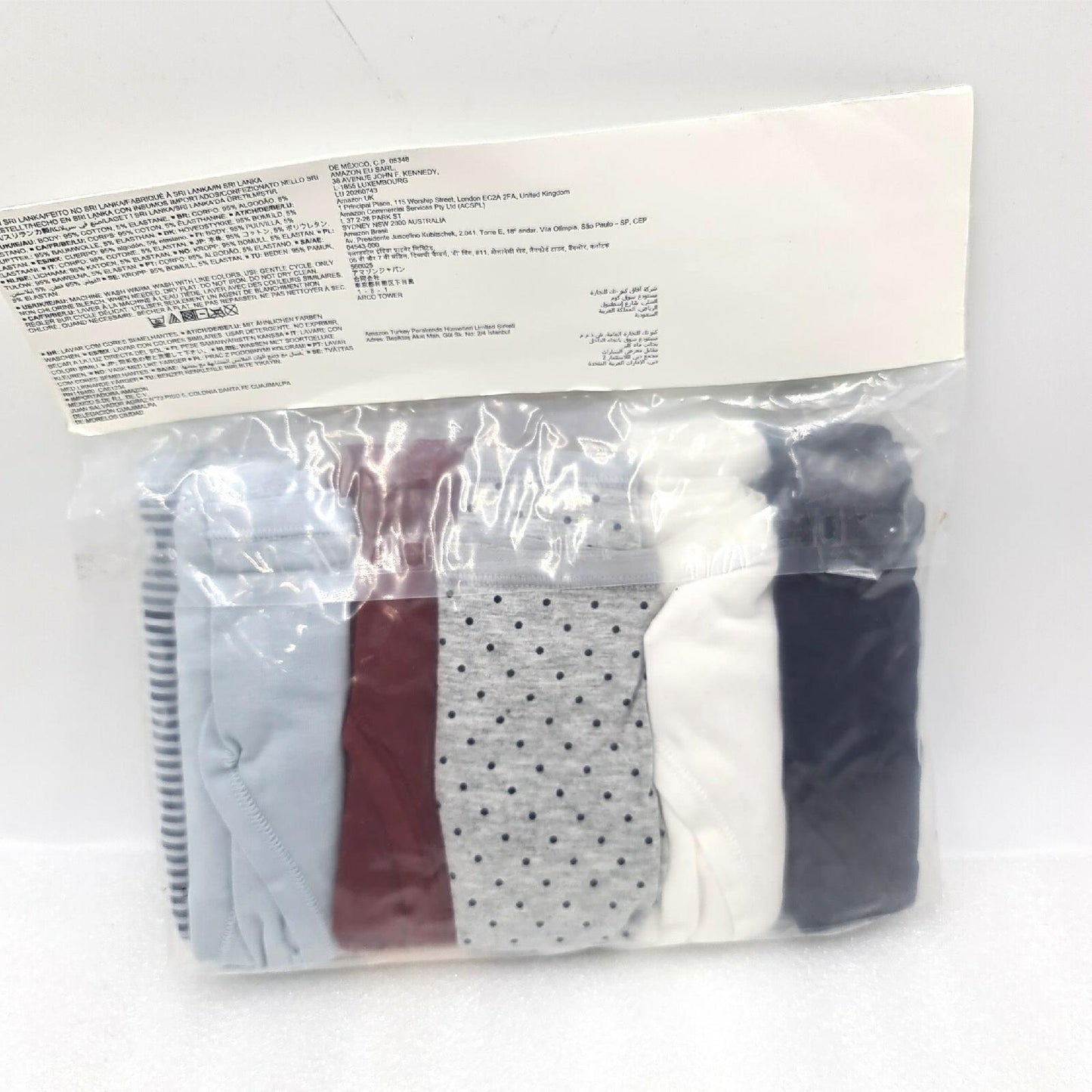 Amazon Essentials Bikinihose Damenbekleidung Mehrfarbig 10er Pack Punkte Streifen Badem