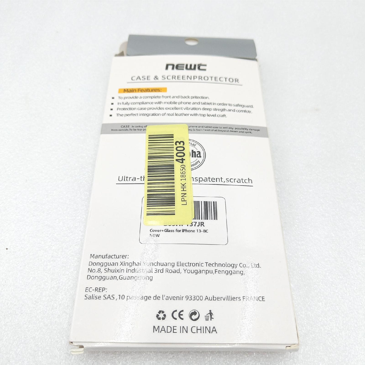 NEW'C für iPhone 13 Hülle Case + 2X Panzerglas Schutzfolie