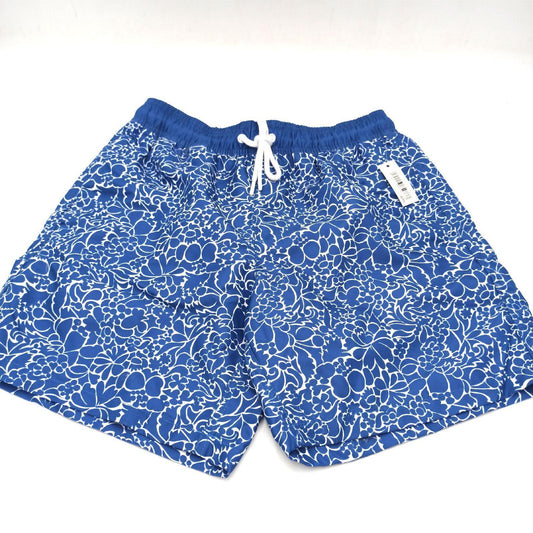 Amazon Essentials Herren Badehose Bademode 18 cm Blumenmuster Netzfutter Taschen Kord