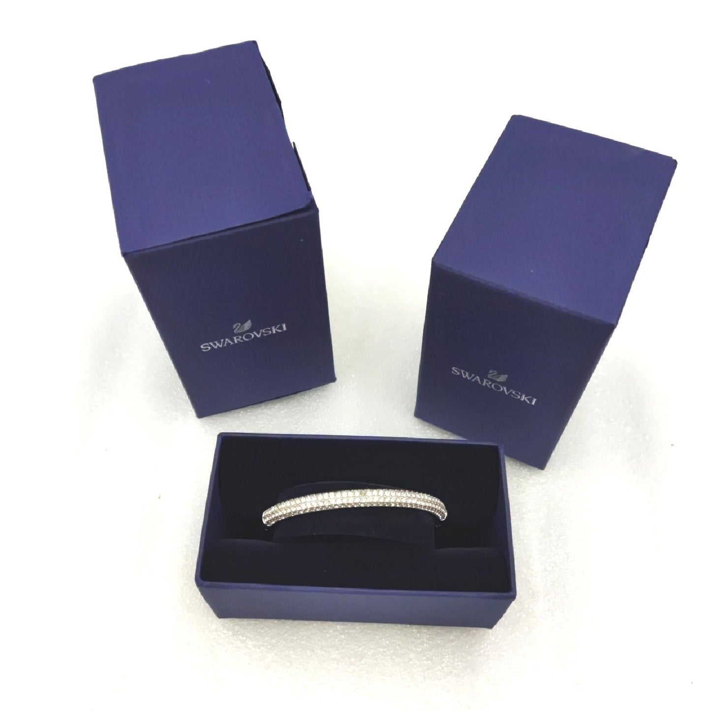 Swarovski Stone Armreif Weiss Rhodiniert Kristall 1 Stein fehlt