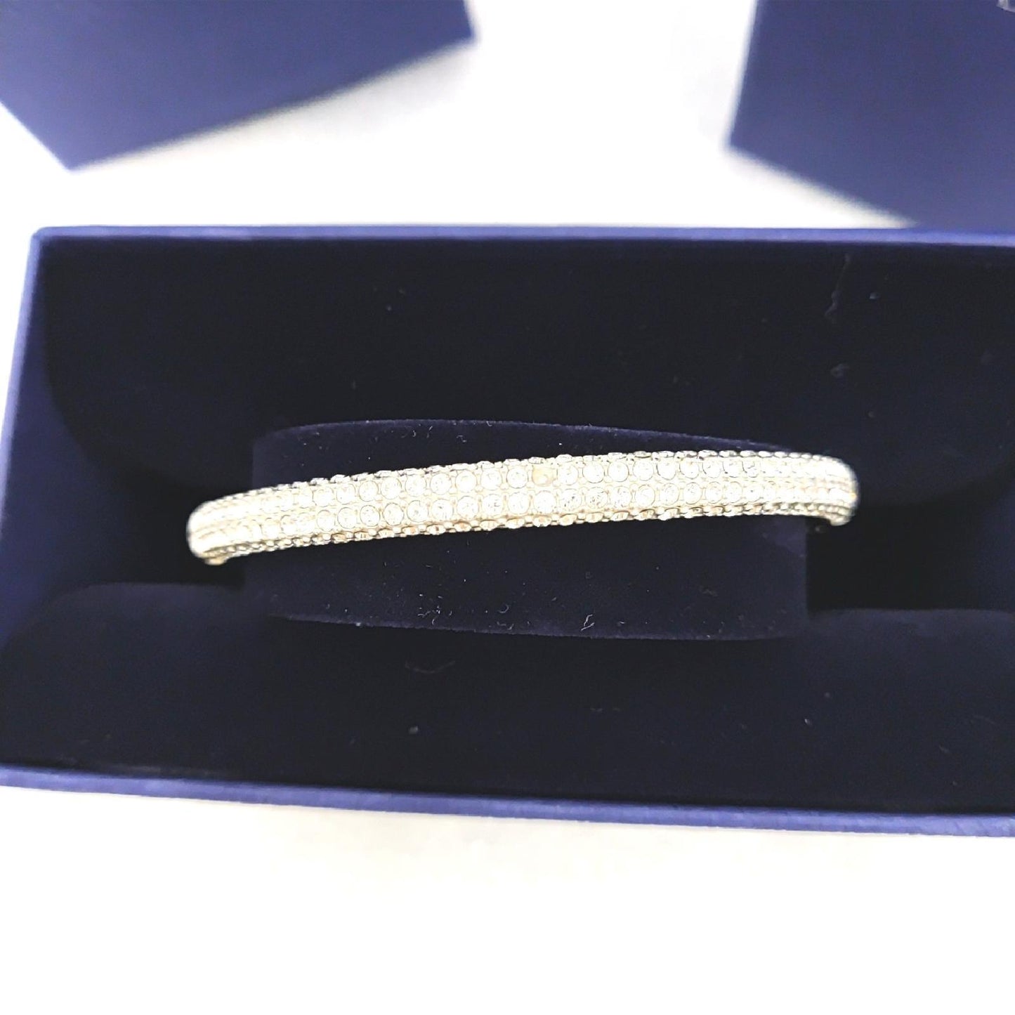 Swarovski Stone Armreif Weiss Rhodiniert Kristall 1 Stein fehlt