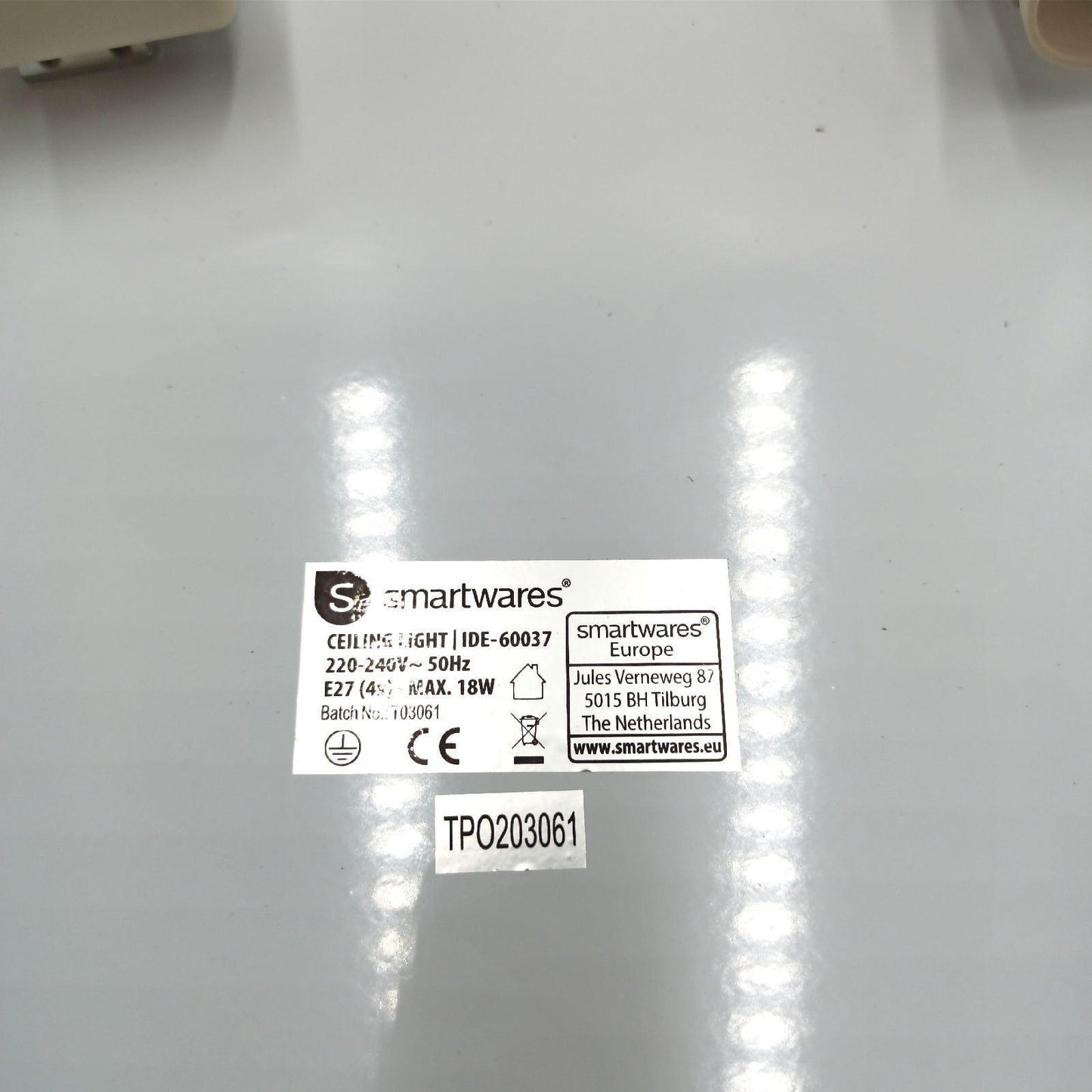 Smartwares Deckenleuchte, Kunststoff, Grau, 60 cm