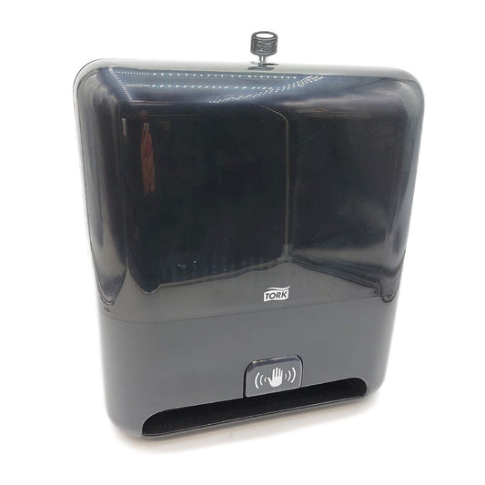Tork Matic Automatischer Spender für Rollenhandtücher Schwarz H1, Einzeltuchentnahme, Elevation Design, 551108